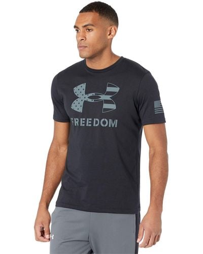 Under Armour New Freedom Logo T-Shirt, - Blau