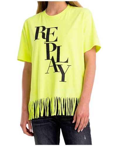 Replay W3623 T-Shirt - Gelb