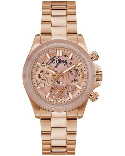 Guess Rose Gold Tone Strap Nude Dial Two-tone - Multicolor