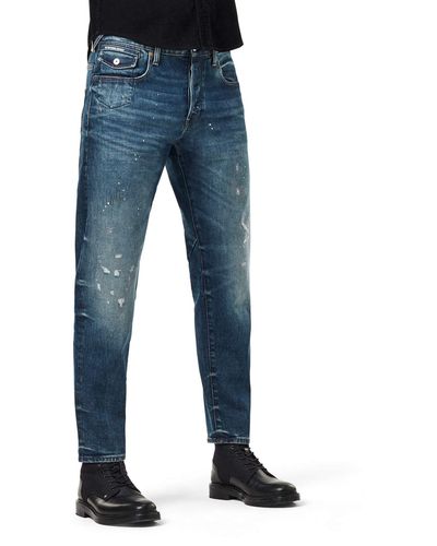 G-Star RAW Morry 3d Relaxed Tapered Jeans Voor - Blauw