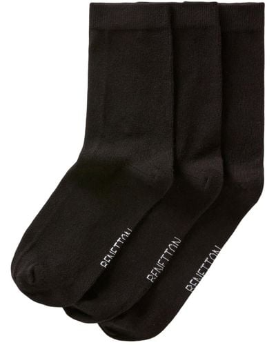 Benetton Socks3 Pairs 6grd2701m Socks - Black