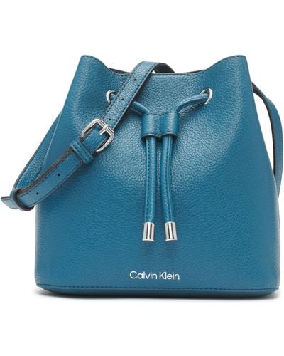Calvin Klein Gabrianna Novelty Mini Bucket Crossbody - Blue