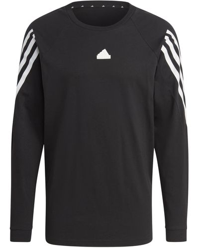 adidas M Fi 3s Ls T-shirt - Zwart