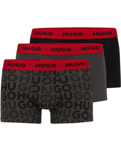 HUGO BOSS Trunk Triplet Design Dark Grey23 - Rot