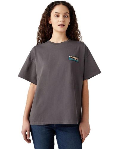 Wrangler Girlfriend Tee T-Shirt - Grigio