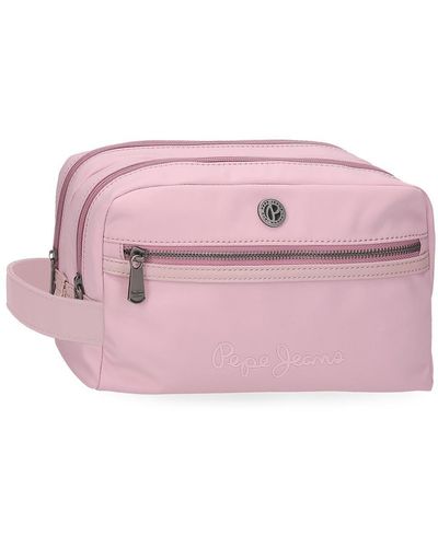 Pepe Jeans Corin Toiletry Bag Pink 26x16x12cm Polyester And Pu By Joumma Bags