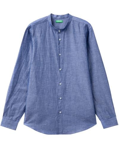 Benetton Shirt 5vkduq00n - Blue