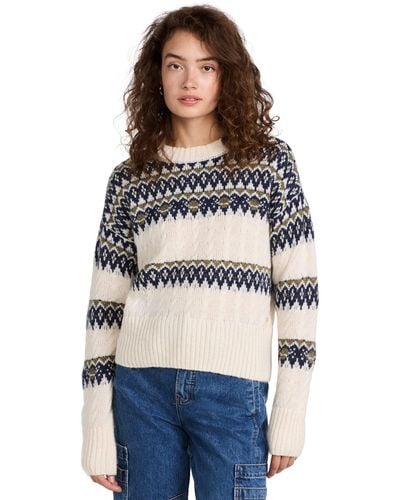 Scotch & Soda Fair Isle Knitted Cable Jumper Pullover - Mehrfarbig