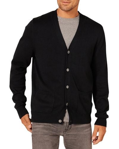 Amazon Essentials Cotton Cardigan Sweater - Black
