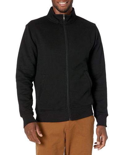 Amazon Essentials Full-zip Fleece Mock Neck Sweatshirt - Black