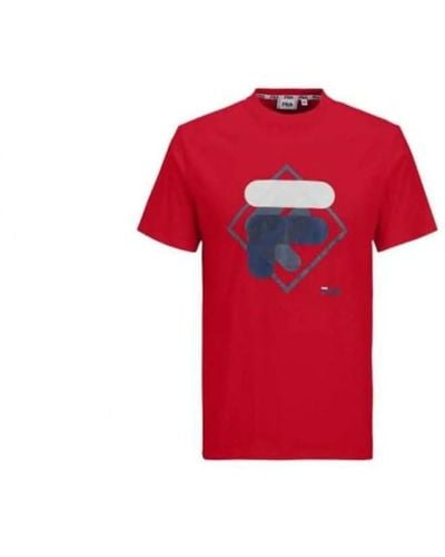 Fila Logo Summerfield Graphic T-Shirt - Rosso
