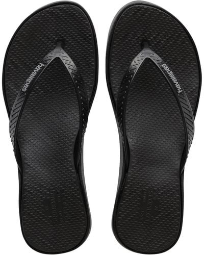 Havaianas High Platform Wedge Sandals - Black
