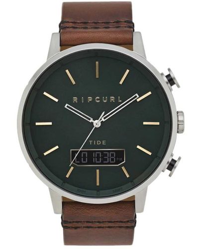Rip Curl Detroit Tide Digital Leather Watch One Size - Green