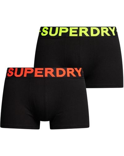 Superdry Trunk Double Pack Boxer Shorts - Black