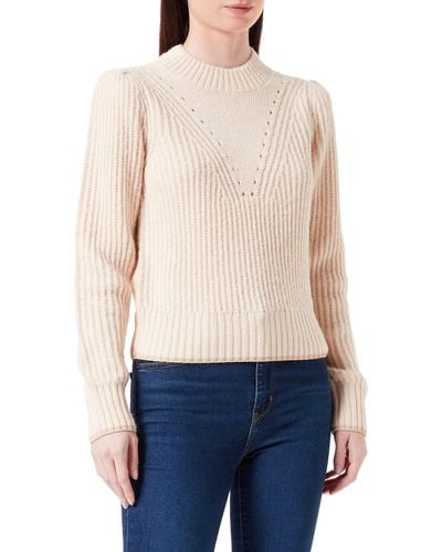 Scotch & Soda Crew Neck Jumper With Puffed Sleeves Jumper - Blue