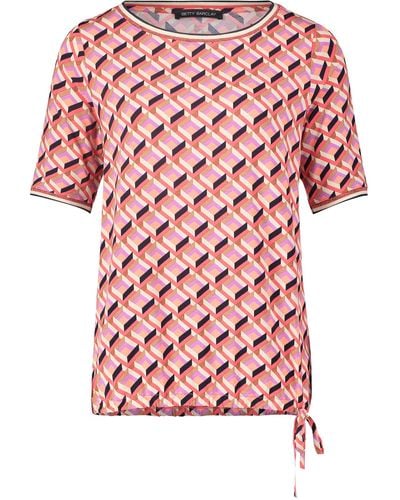 Betty Barclay Casual-Shirt mit Tunnelzug Red/Beige,46 - Pink