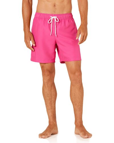 Amazon Essentials Costume a Boxer Ad Asciugatura Rapida 18 cm Uomo - Rosa