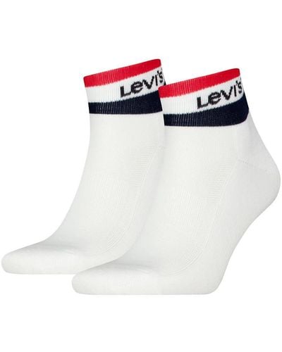 Levi's Quarter Socks - White