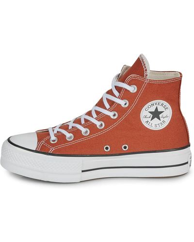 Converse Chuck Taylor All Star Lift Platform Seasonal Color Sneakers Voor - Rood