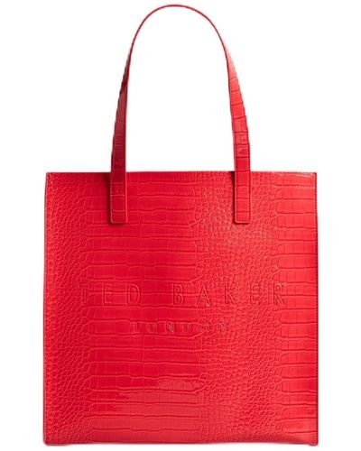 Ted Baker Croccon -Tragetasche - Rot