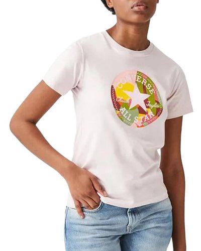 Converse T-Shirt Rosa Donna 4800 - Bianco