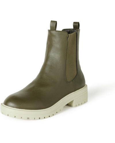 The Drop Saviah Chunky Sole Pull-on Chelsea Boot - Green