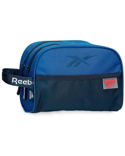 Reebok Atlantic Toiletry Bag Two Compartments Adaptable Blue 26x16x12 Cms Polyester