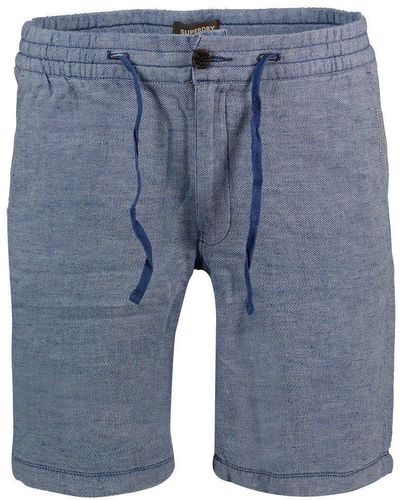 Superdry Shorts mit Kordelzug aus Leinen Marineblau/Optik M