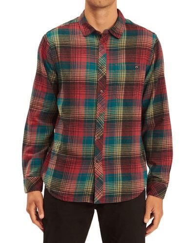 Billabong Classic Long Sleeve Flannel Shirt Button - Multicolour