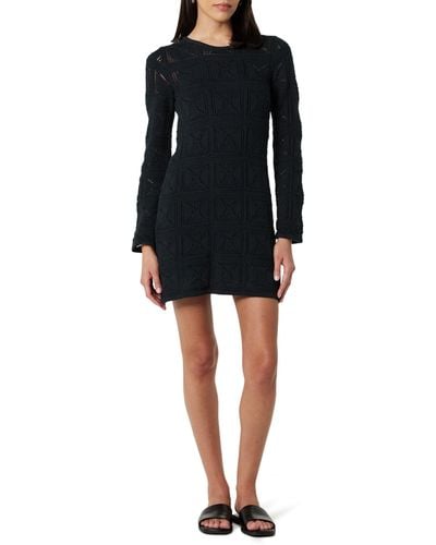 The Drop 's Laney Crochet Micro Mini Dress - Black