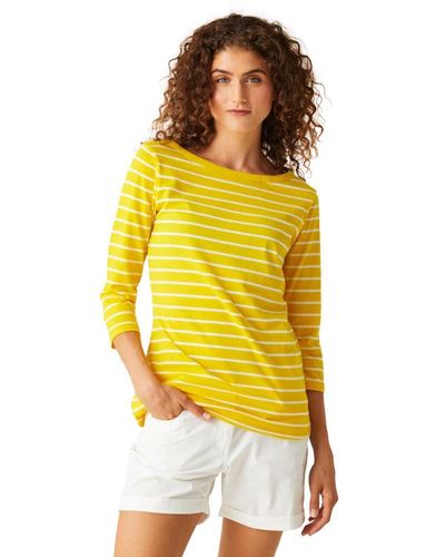 Regatta Bayletta 3/4 Sleeve Top T-shirt - Yellow