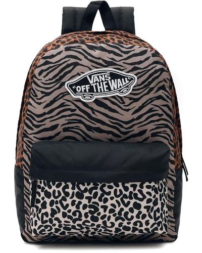 Vans Realm Backpack Animal Block Rugtas Meerkleurig Polyester Basics - Zwart