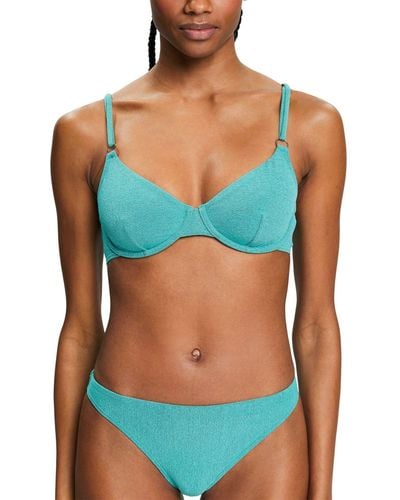 Esprit Zweifarbiges Bügel-Bikinitop - Blau