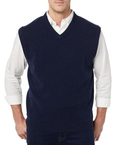Amazon Essentials Lambswool Sweater Vest - Blue