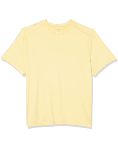 Amazon Essentials T-Shirt a iche Corte Elasticizzata Tecnica Uomo - Giallo