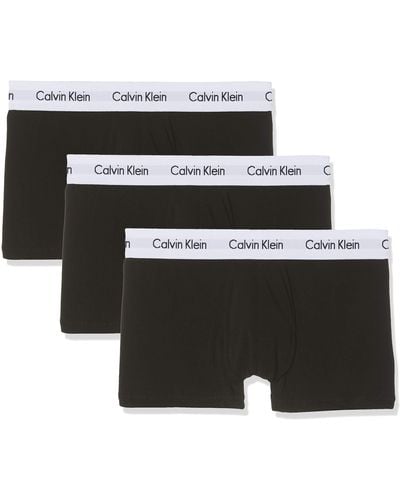 Calvin Klein , Boxer elasticizzati da uomo, confezione da 3, Nero