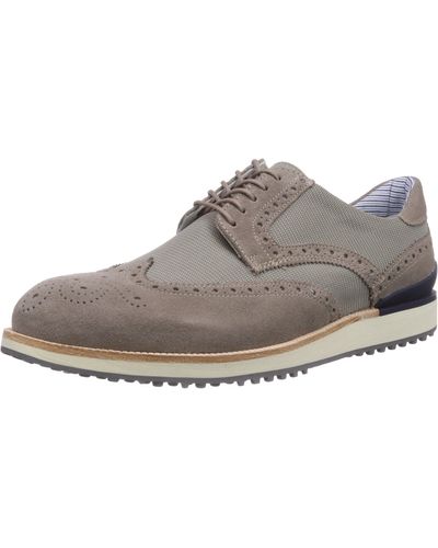 Samsonite Shoes 's Caracas Low 1601 Suede/fabric Taupe/taupe Brogue Lace-up Half Shoe Beige - Natural