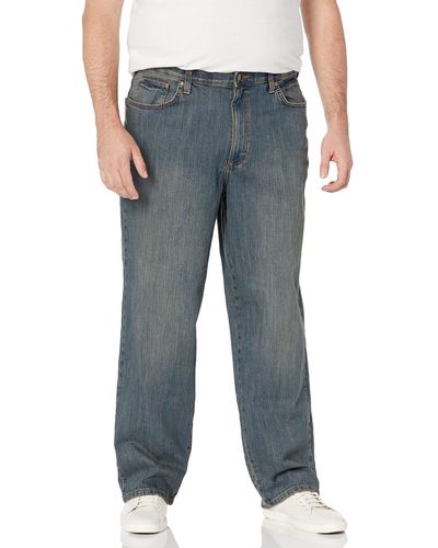 Lee Jeans Big & Tall Custom Fit Loose Straight Leg Jeans - Grau