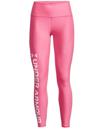Under Armour S Branded Leggings Pink Xs
