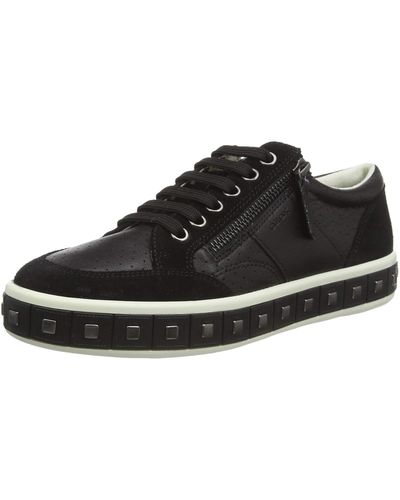 Geox D Leelu' E Sneakers - Zwart
