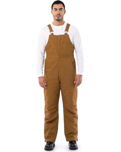 Wrangler Insulated Bibs Work Utility Coveralls - Brown