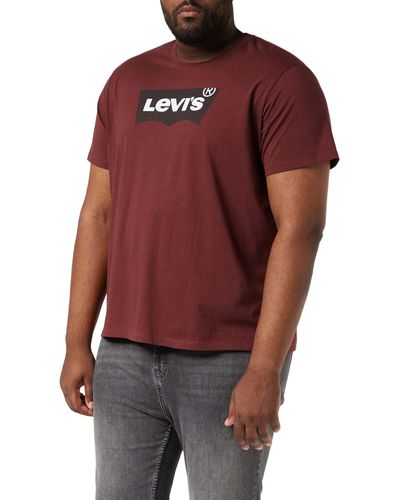 Tee Shirt LEVI'S® GRAPHIC CREWNECK Rouge 
