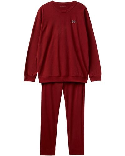 Benetton Pig(maglia+pant) 3vd04p01n - Rosso