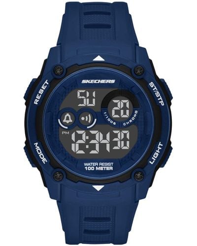 Skechers Orologio sportivo Atwater Digital Chronograph da uomo - Blu