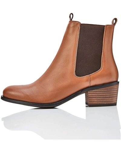 FIND Mid Heeled Leather - Brown