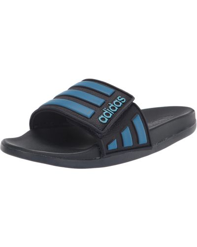 adidas Adilette Comfort Adjustable Slides Sandal - Blu