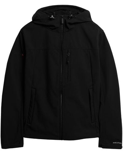Superdry Hooded Soft Shell Jacket - Black