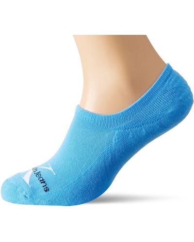 Calvin Klein Logo High Cut Footie 1 Pack Socks - Blau
