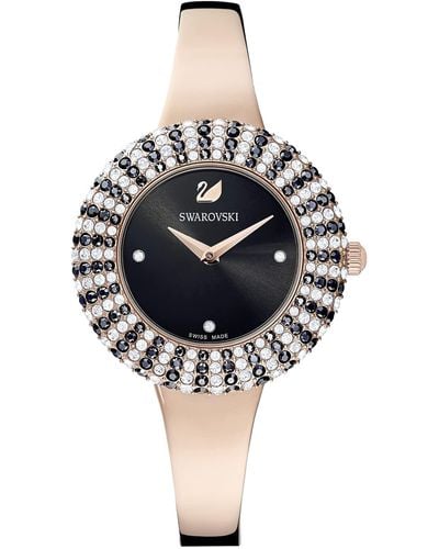 Swarovski Crystal Rose Horloge - Zwart