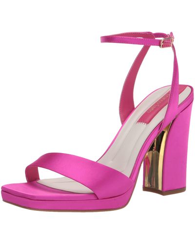 Franco Sarto S Daffy Dress Sandal Bright Pink Satin 7 M